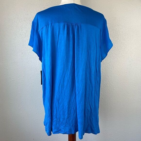 NWT INC International Concepts Caribe Blue Top Size XXL - Picture 6 of 7